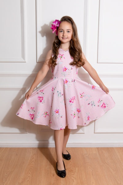 Hearts & Roses - Robe Évasée Florale Catherine pour Enfants