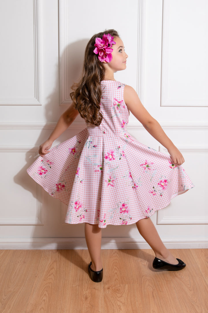 Hearts & Roses - Robe Évasée Florale Catherine pour Enfants