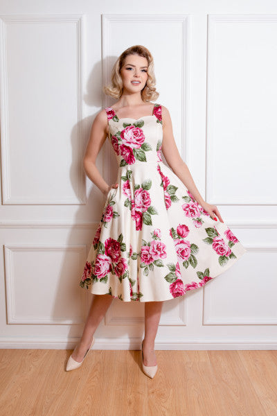 Hearts & Roses - Vestido de Swing Floral Frances