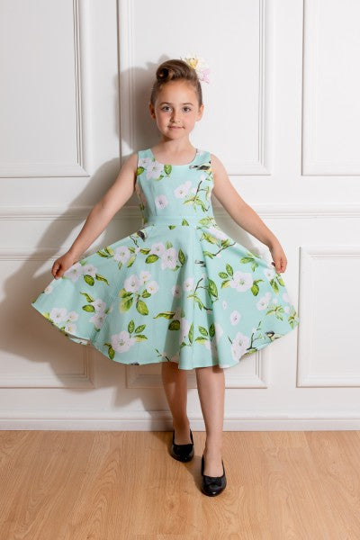 Hearts & Roses - Girls Andrea Floral Swing Dress