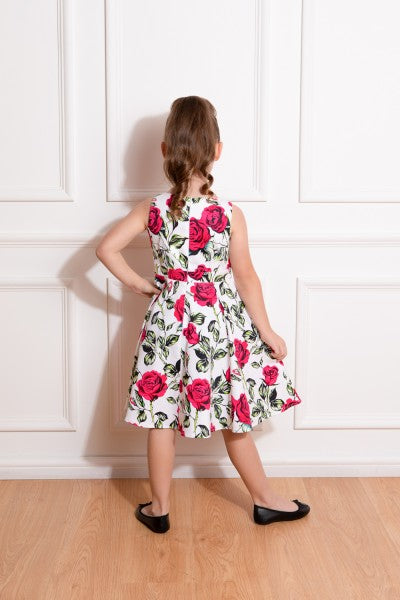 Hearts & Roses - Girls Hazel Floral Swing Dress