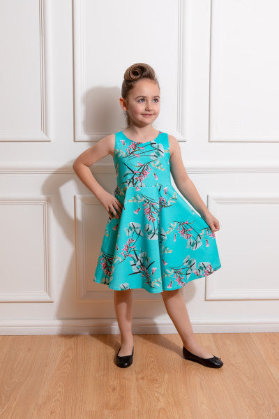 Hearts & Roses - Girls Sandra Floral Swing Dress