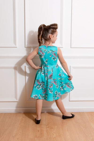 Hearts & Roses - Girls Sandra Floral Swing Dress