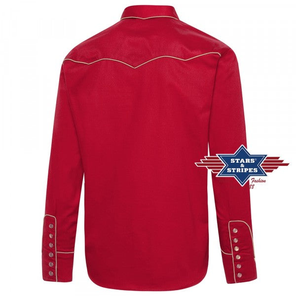 Stars & Stripes® - Westernhemd Jack rot