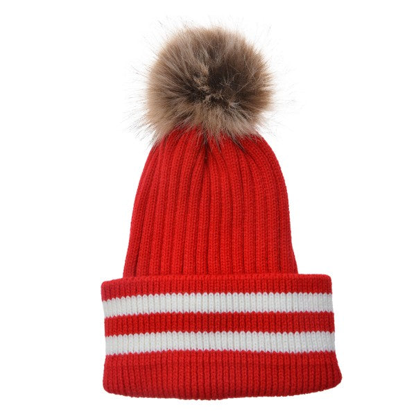 Juleeze - Gorro de Pompón en Rojo