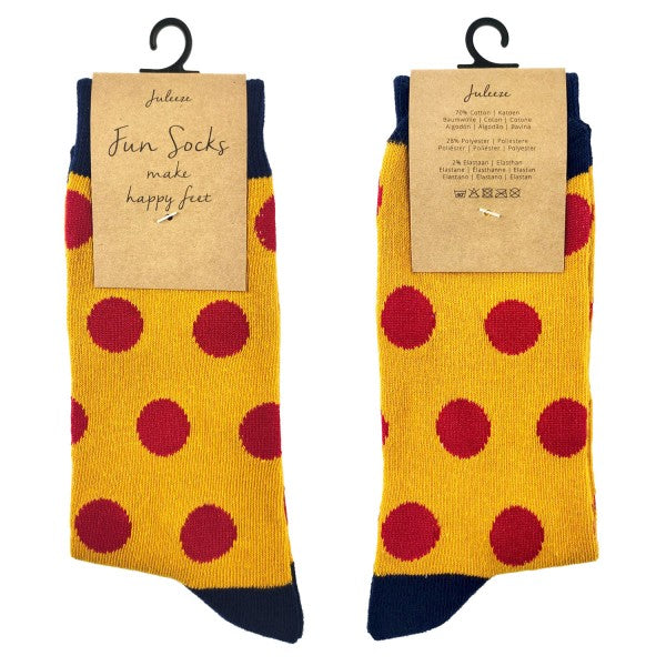 Juleeze – Yellow Polka Dot Socks