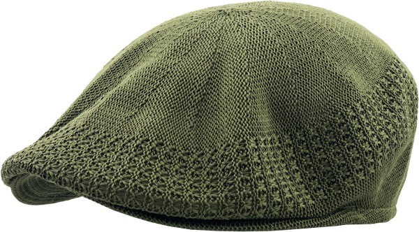 Cappello IVY in rete all'uncinetto, Schiebermütze, oliva