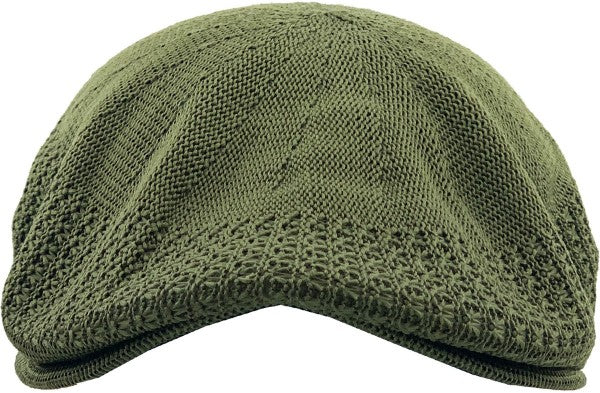 Casquette en crochet en maille IVY, Schiebermütze, olive