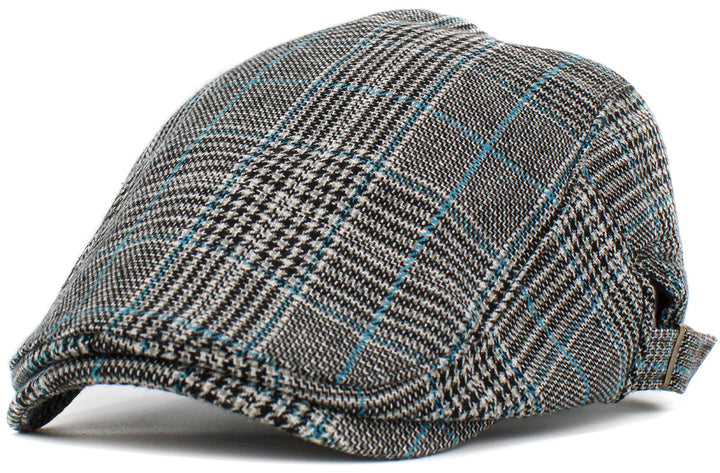 Newsboy Cap, Schiebermütze, black blue