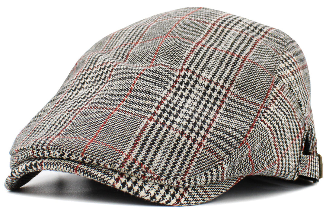 Newsboy Cap, Schiebermütze, schwarz braun