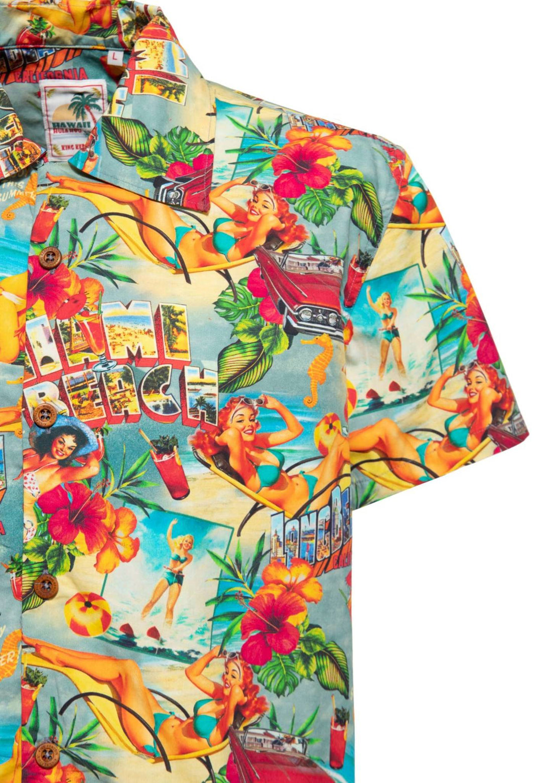 King Kerosin - Chemise hawaïenne "Miami & Long Beach"