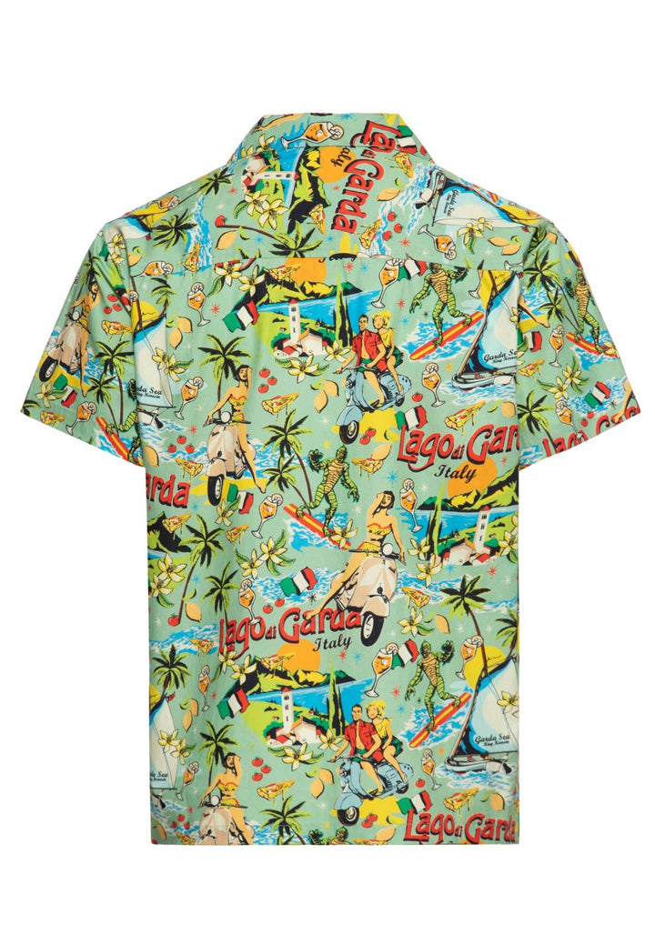 Hawaiian shirt "Lake Garda" mint