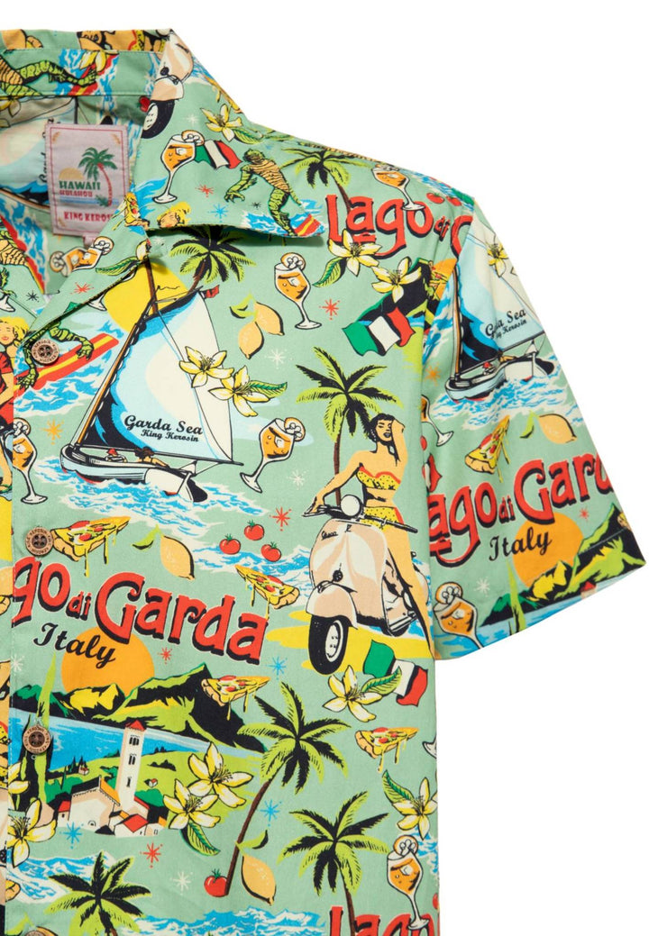 Hawaiian shirt "Lake Garda" mint