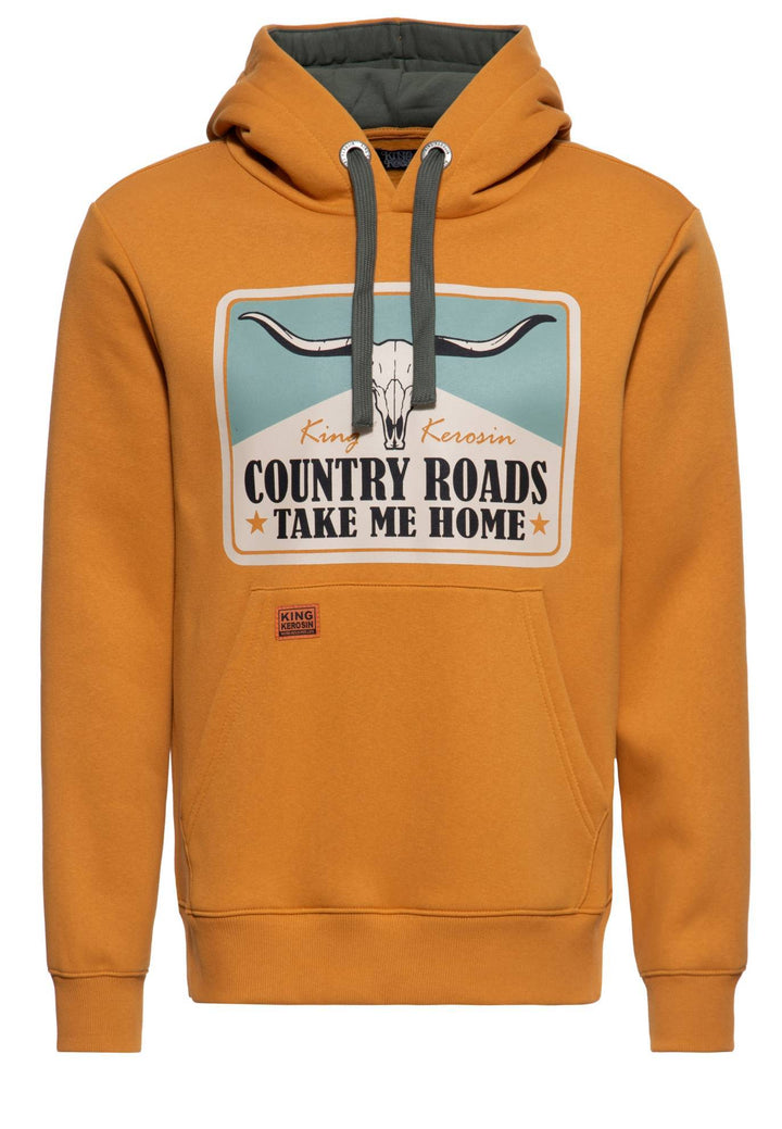 King Kerosin – Hoodie »Country Roads« gelb