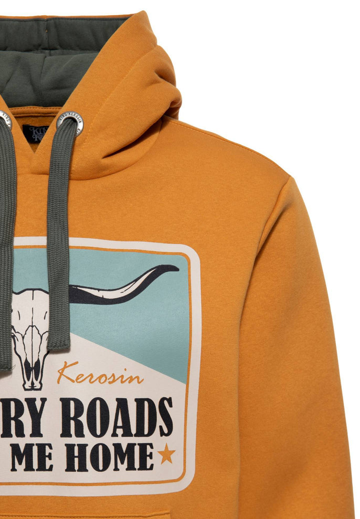 King Kerosin – Hoodie »Country Roads« gelb