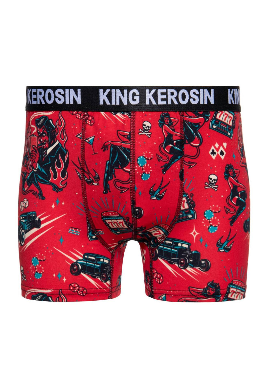 King Kerosin – Calzoncillos Rockabilly Diablo rojo