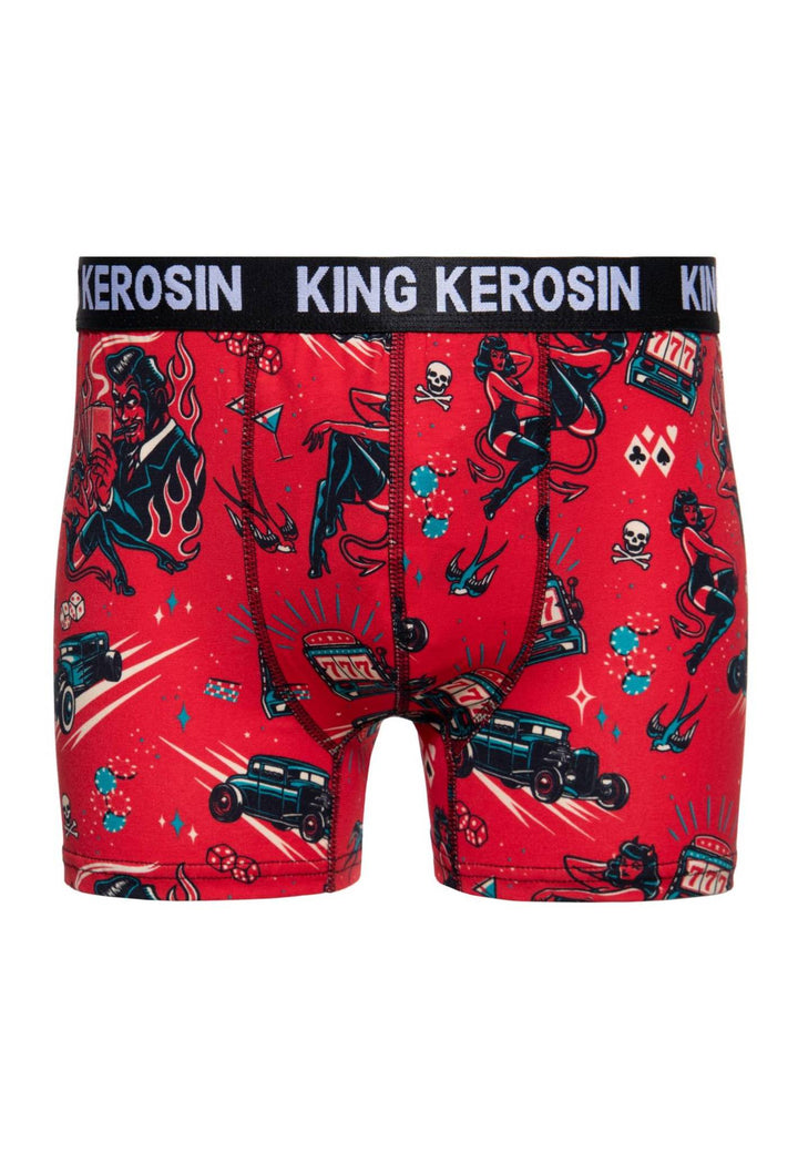 King Kerosin –  Boxershorts Rockabilly Devil rot