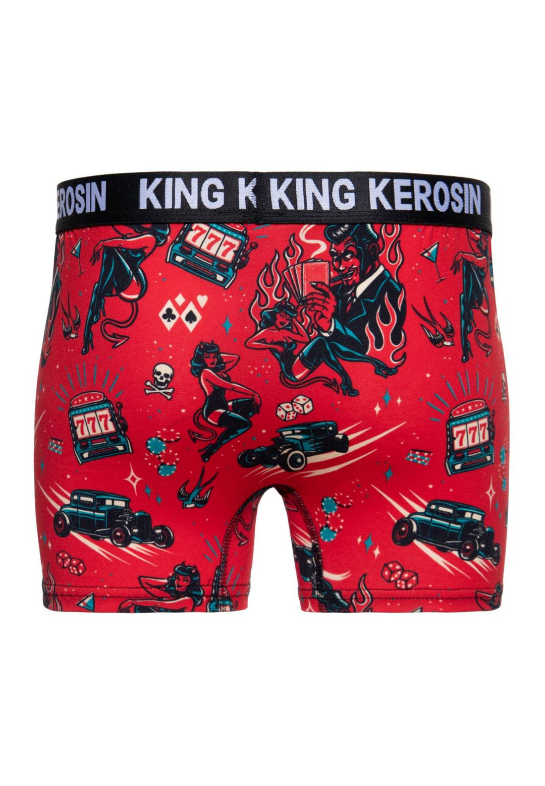 King Kerosin – Boxershorts Rockabilly Devil rood