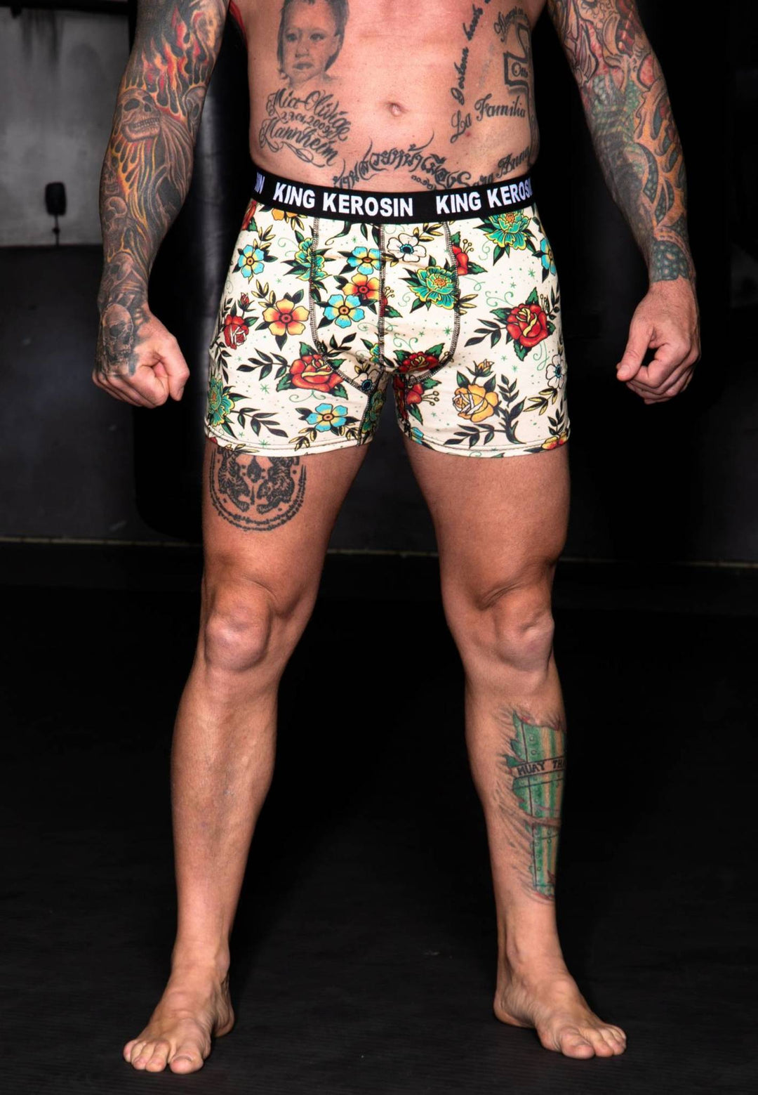 King Kerosin –  Boxershorts Tattoo Flowers