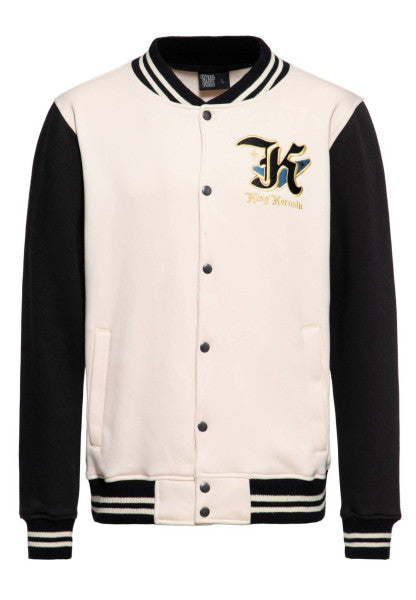 King Kerosin – Men's College Jacket "Detroit Greaser" ecru