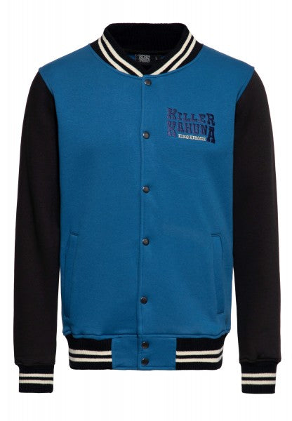 King Kerosin – College Sweat Jacket "Kahuma" smoke blue