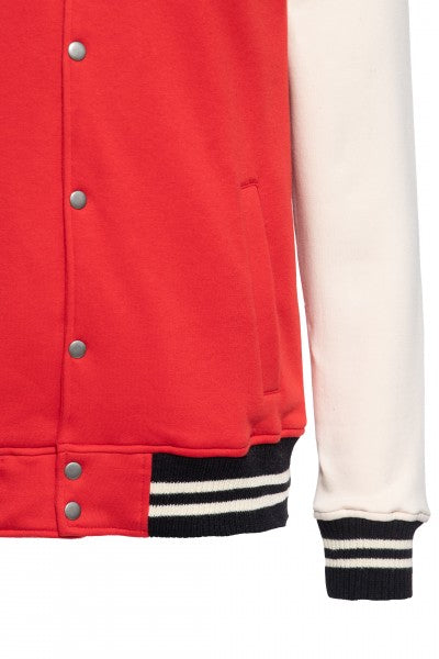 King Kerosin – College Sweatjacke »Street Rebel« rot