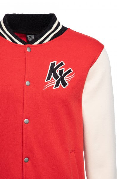 King Kerosin – College Sweatjacke »Street Rebel« rot