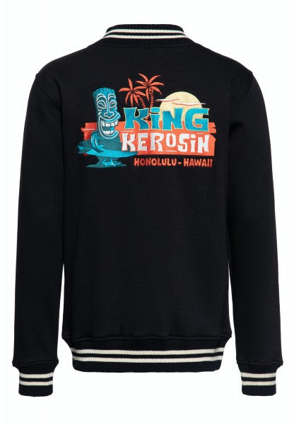 King Kerosin – College Sweat Jacket "Tiki Surfers"