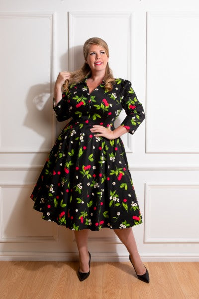 Hearts & Roses - Natasha Cherry Swing Dress