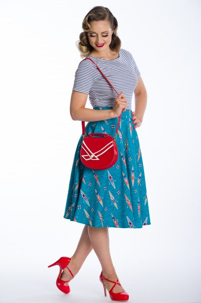 Banned Retro – Nautical Kelly Lee Bag in rot