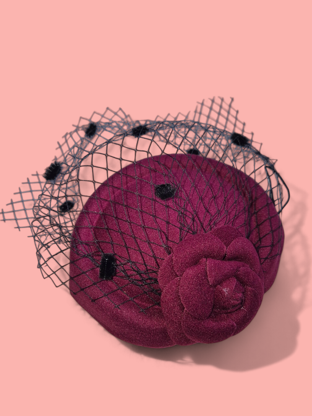 Banned Retro - Marilyn Fascinator in wine red