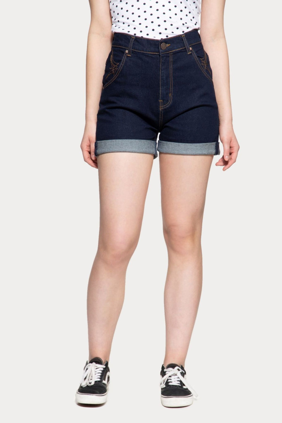 Queen Kerosin - Short en Jean Taille Haute