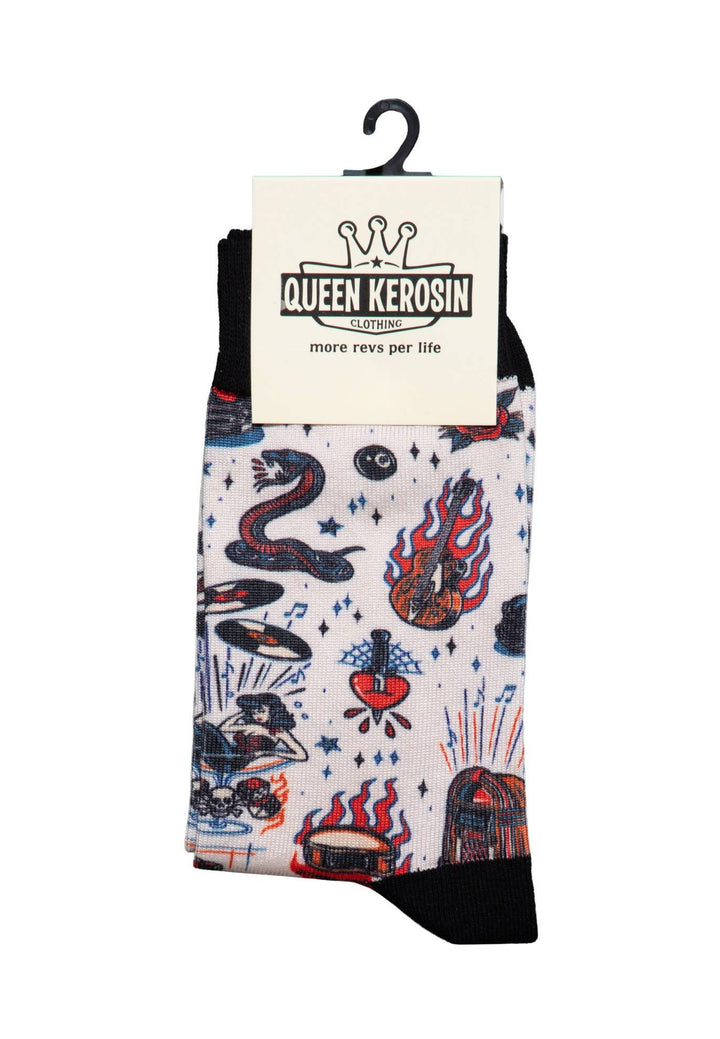 Queen Kerosin –  Damen Socken Rock n Roll