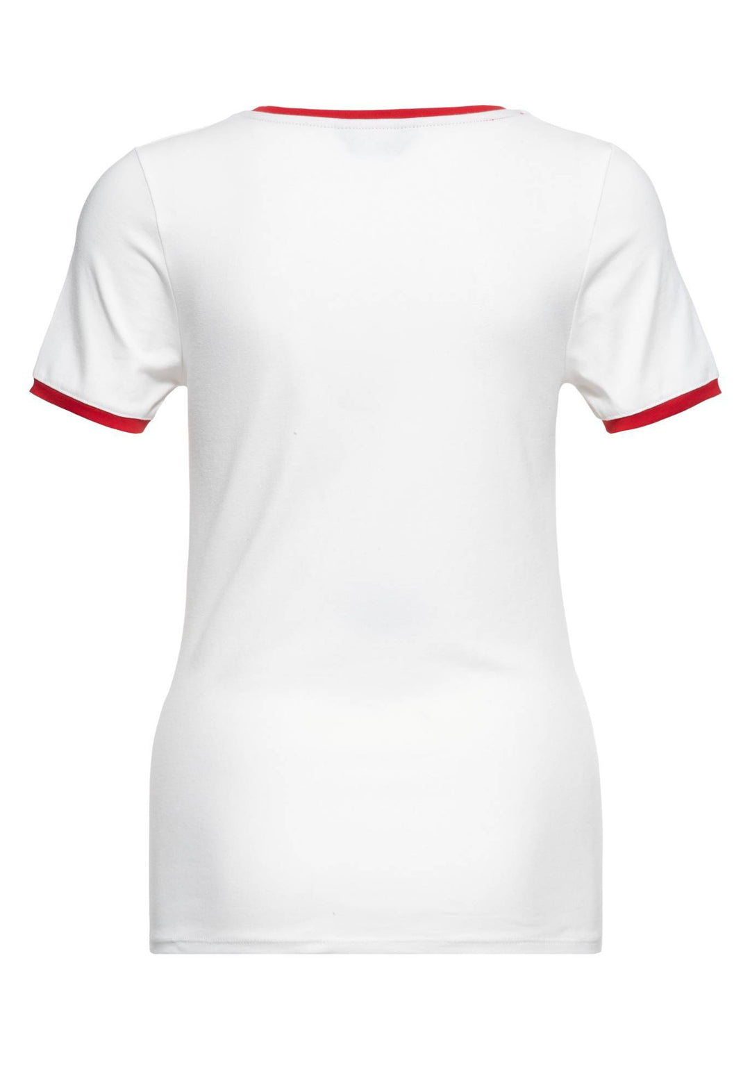 Queen Kerosin – Ringer T-Shirt «Lago di Garda» in weiß