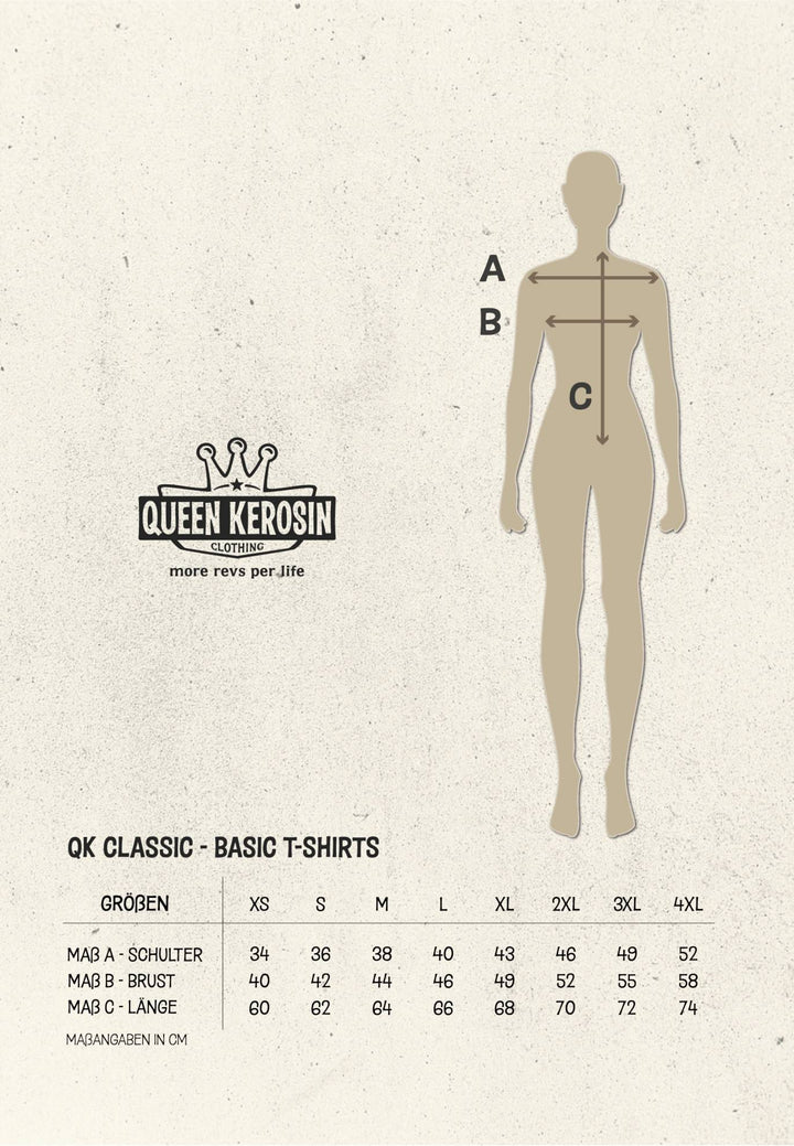 Queen Kerosin – Basic T-Shirt «Beatle Queen» in schwarz