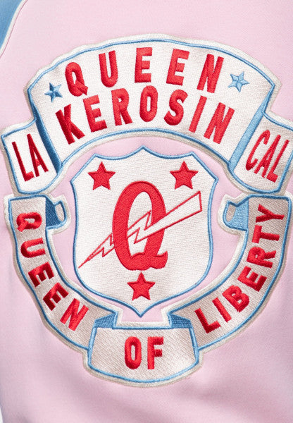 Queen Kerosin - Veste de collège »Reine de la Liberté« en rose