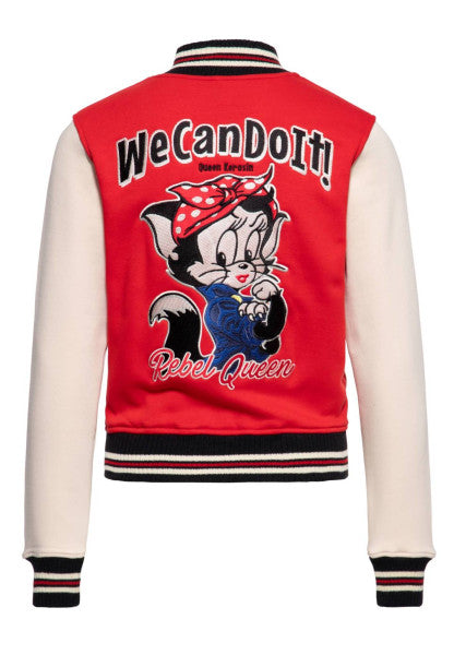 Queen Kerosin - College jacket "We can do it!" in red