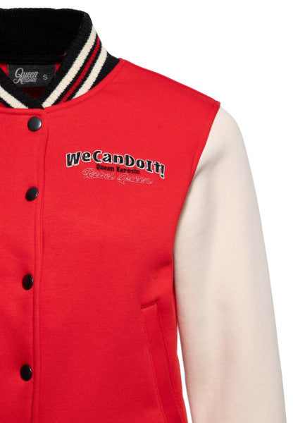 Queen Kerosin - College jacket "We can do it!" in red