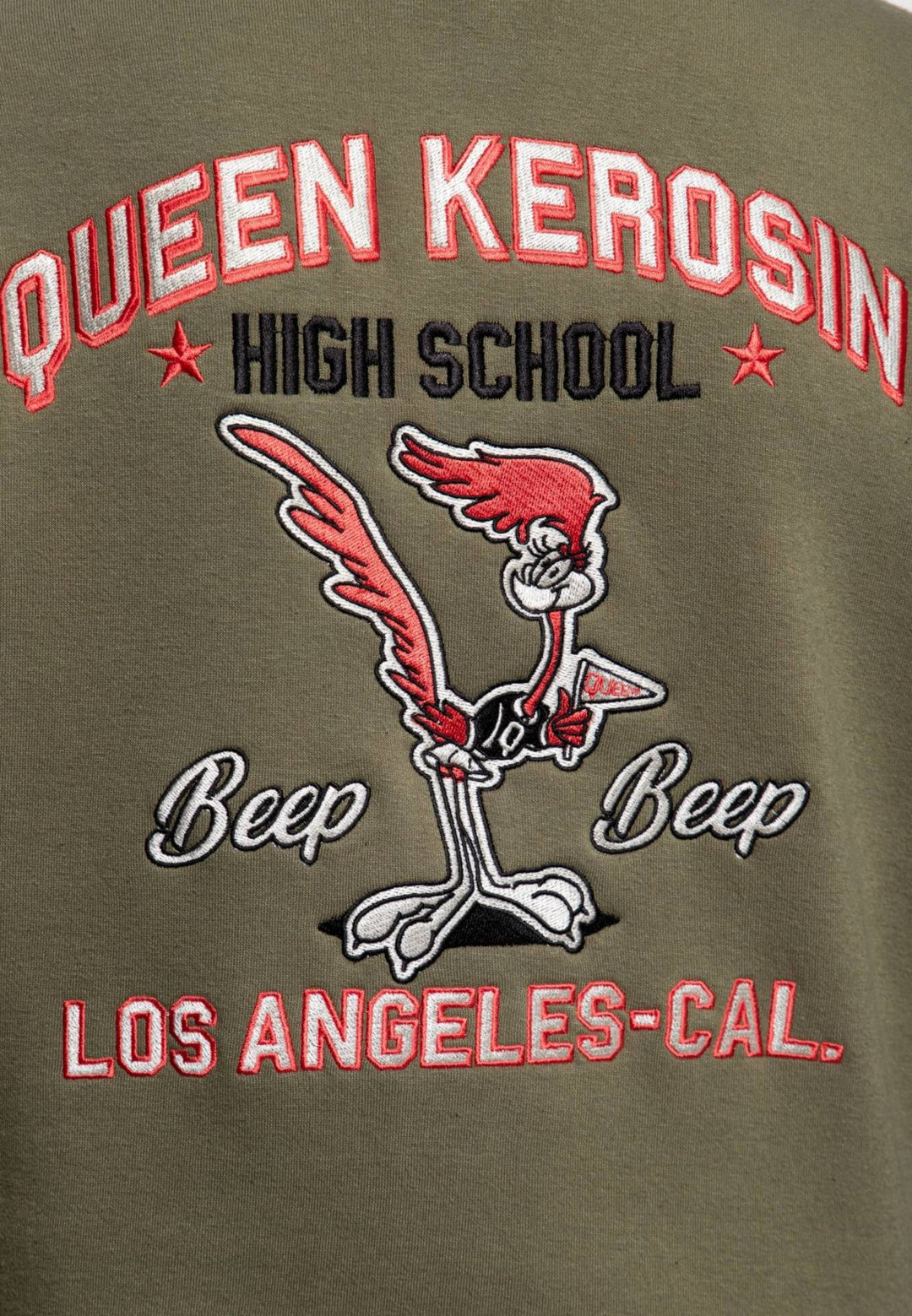 Queen Kerosin - Giacca da college »High School« in verde