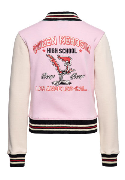 Queen Kerosin - College jacket "High School" in pink