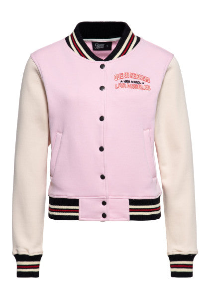 Queen Kerosin - College jacket "High School" in pink