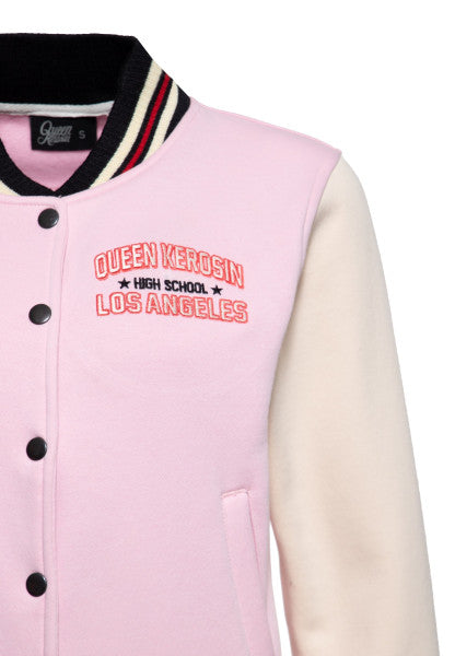 Queen Kerosin - College jacket "High School" in pink