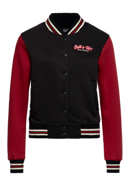 Queen Kerosin - Chaqueta de universidad »Built It Up« en negro