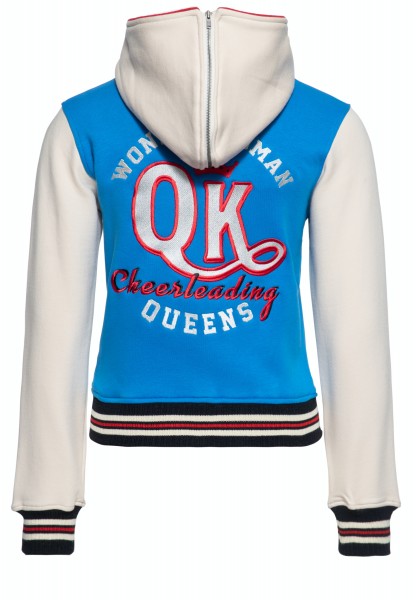 Queen Kerosin - College Hooded Sweat Jacket "Wonder Woman" in blue