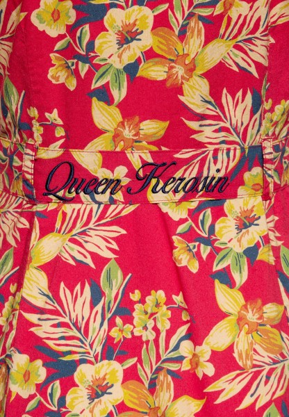 Queen Kerosin - Vestito a Swing »Hawaii Red«