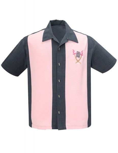 Steady Mens - Shirt Tropical Itch grau / rosa