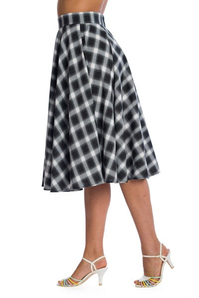 Banned Retro - Sail Check Flare Skirt