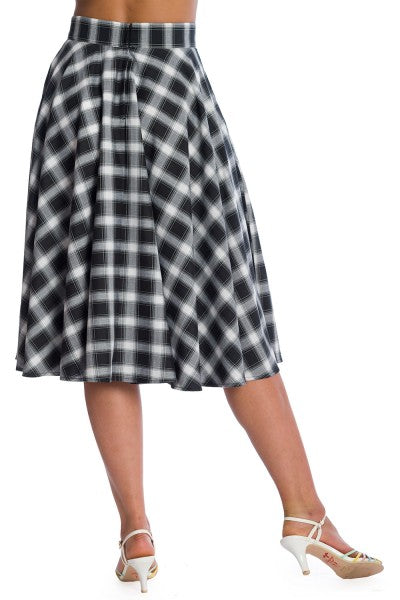 Banned Retro - Sail Check Flare Skirt