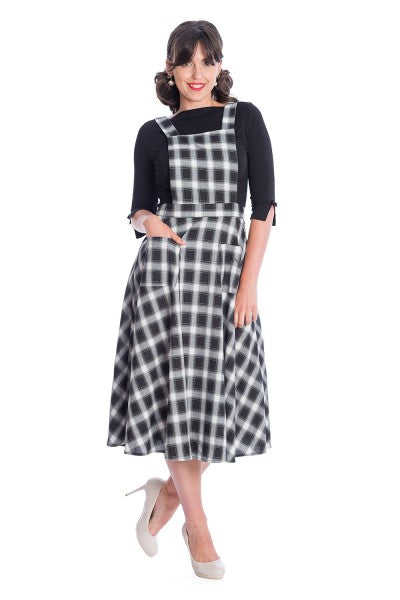 Banned Retro - Sail Check Pinafore Jurk