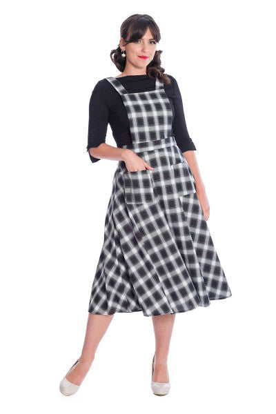 Banned Retro - Sail Check Pinafore Jurk